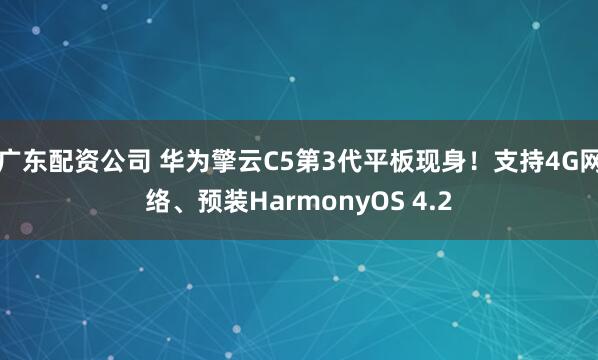广东配资公司 华为擎云C5第3代平板现身！支持4G网络、预装HarmonyOS 4.2